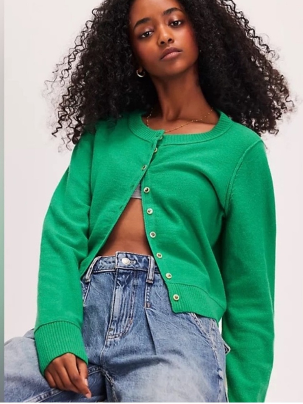 NWT Free People Nocturnal Solid Cashmere Cardi